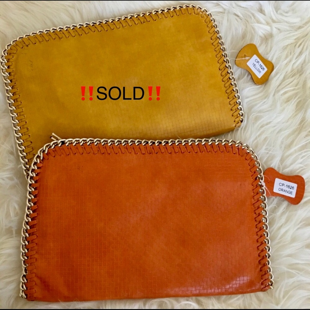 ‼️Last 1‼️Designer Inspired Solid Chain Clutch - Picture 1 of 4